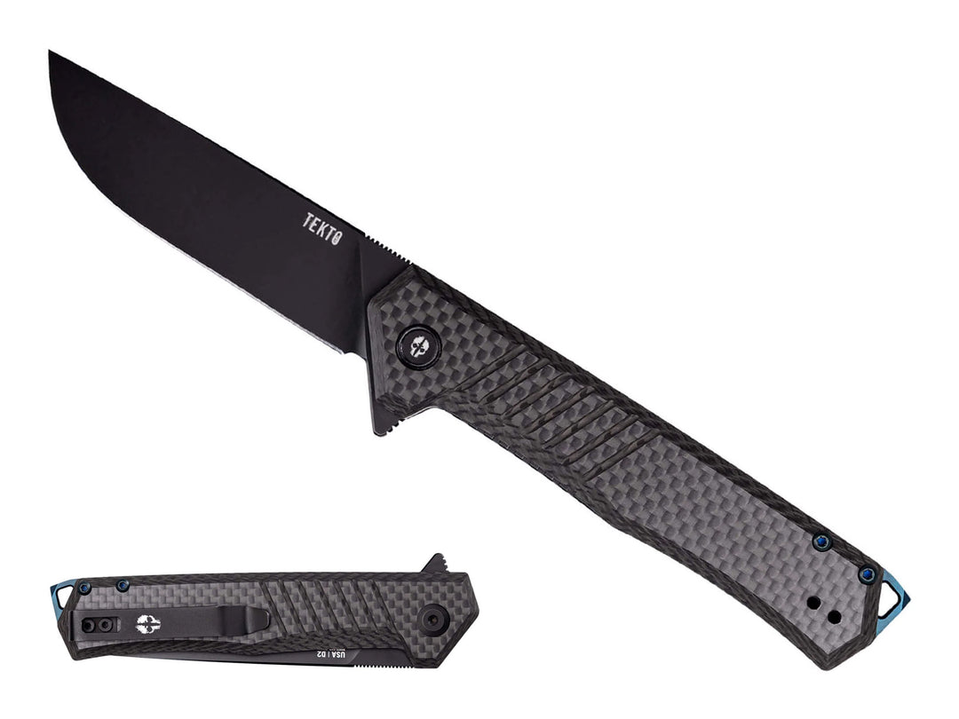 Tekto F1 Alpha Linerlock Knife, open and closed