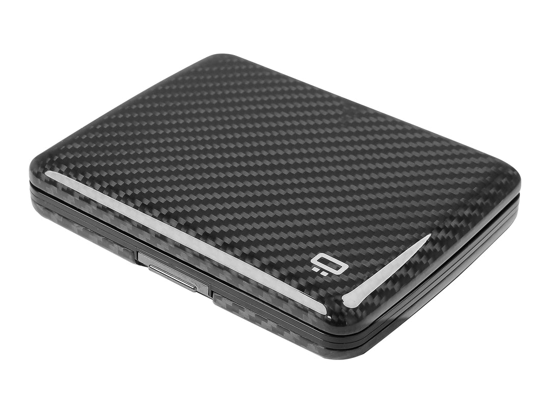 Ogon Smart Case V2 Large Carbon Fiber, quarter angle
