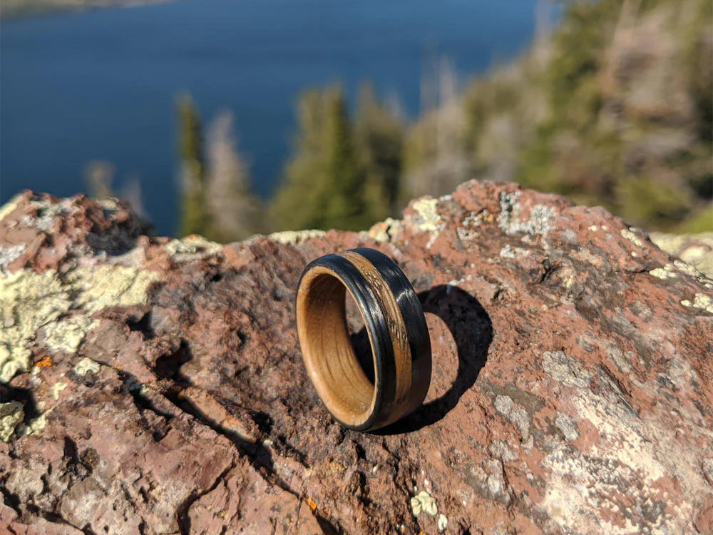 Wrangler Whiskey Barrel & Carbon Fiber Ring, lifestyle