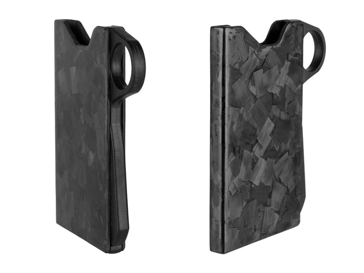 Grip6 forged carbon fiber wallet, angled
