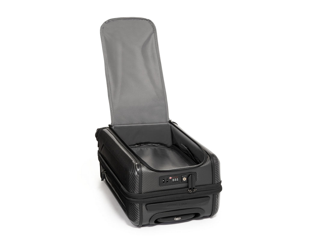 TUMI | McLaren Aero International Expandable 4 Wheeled Carry-On - Black Edition, open