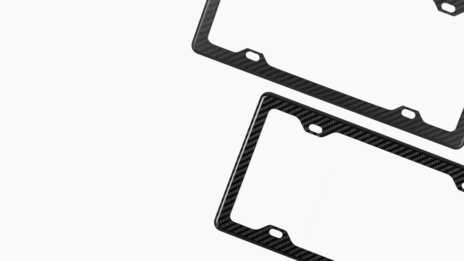 Carbon fiber license plate frames