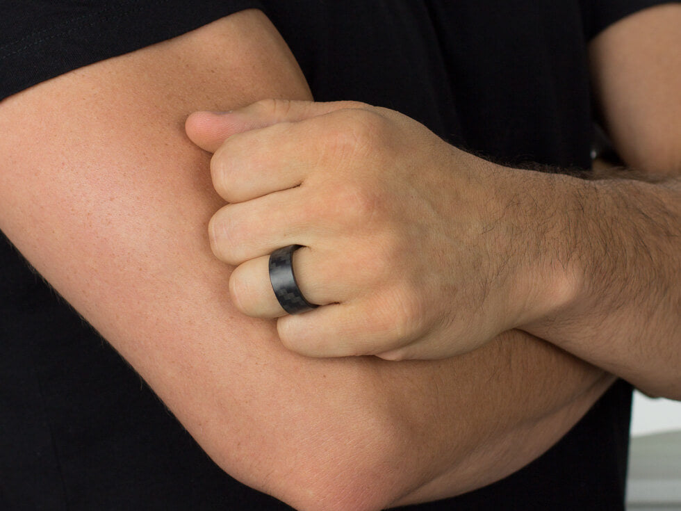 Oliver Paul Canton Matte Carbon Fiber Ring