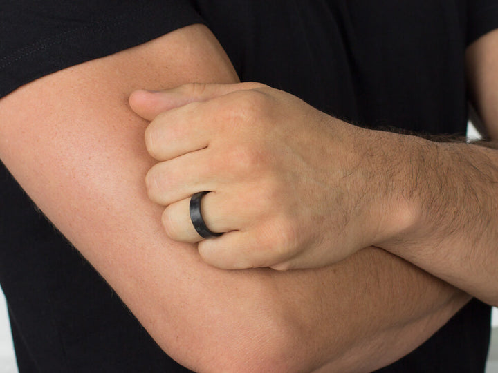 Oliver Paul Monterey Matte Carbon Fiber Ring