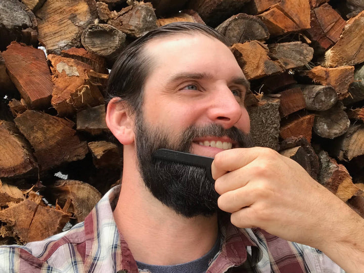 Chicago Comb Co Model No. 2 carbon fiber travel beard comb