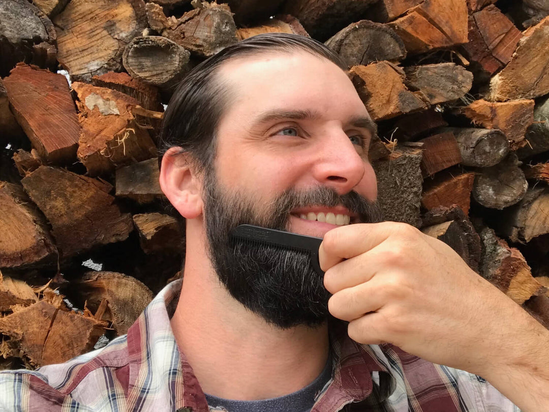 Chicago Comb Co Model No. 2 carbon fiber travel beard comb