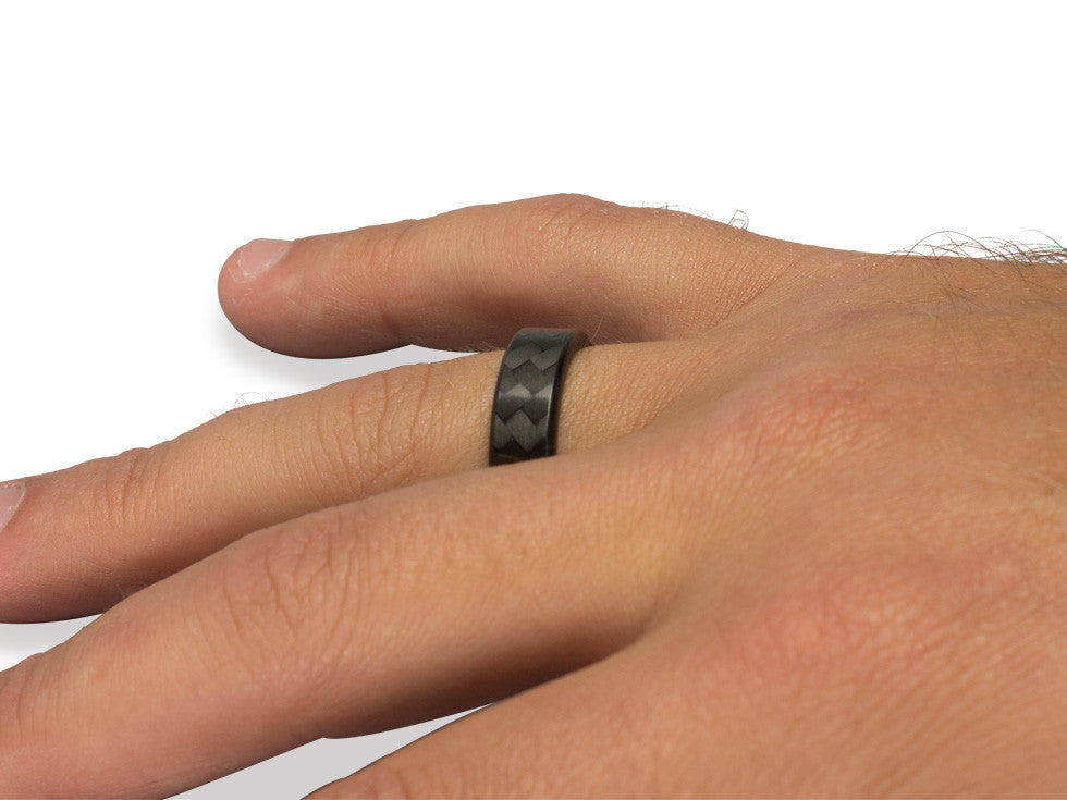 Ultra Carbon Fiber Ring - Forty Five Narrow / Polished