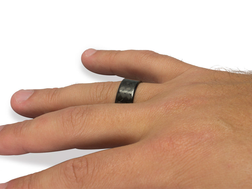 Ultra Carbon Fiber Ring - Forty Five / Polished