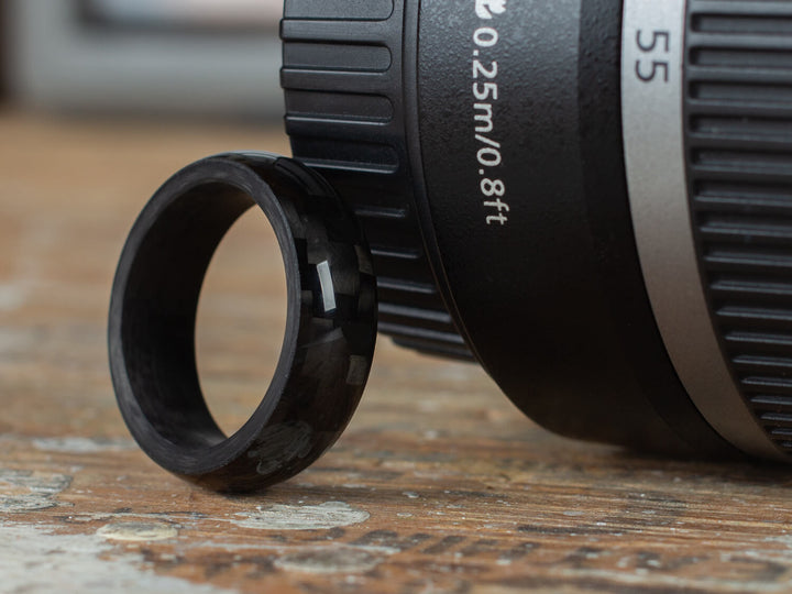 Oliver Paul Brookline domed carbon fiber ring