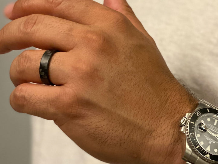 Oliver Paul Monterey Matte Carbon Fiber Ring
