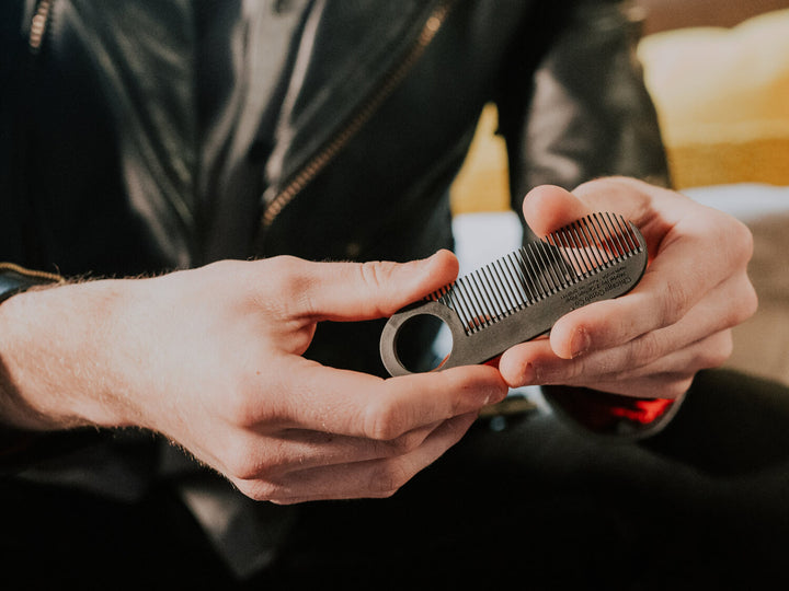 Chicago Comb Co Model No. 2 carbon fiber travel beard comb