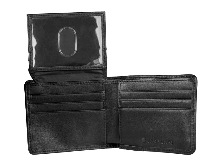Carbon fiber wallet, open