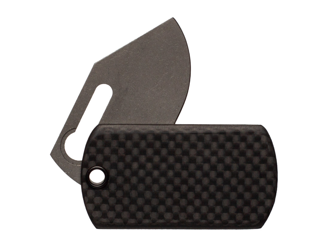 Mag Tag dog tag knife, open