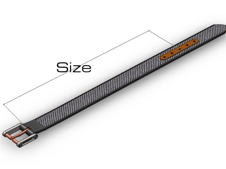 Londono Carbon Fiber & Leather Tank Belt - Black